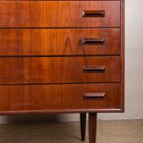 Danish teak chest of drawers, 4 drawers, by Borge Mogensen, Søborg Mobelfabrik.