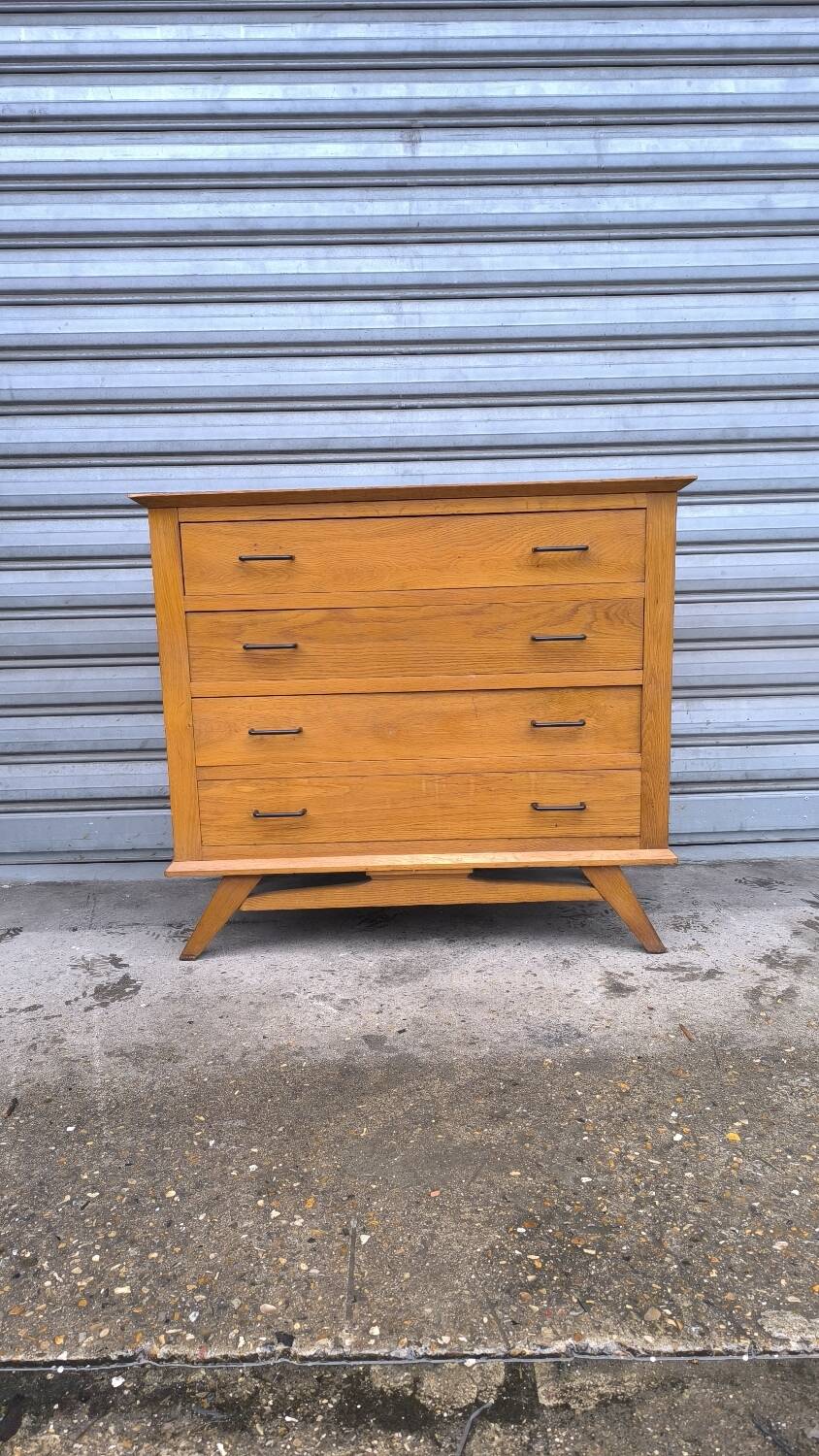 1960 compass foot chest of drawers