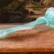 Murano blown glass vase, snake