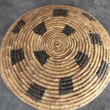 Basket straw bowl origin African hand weave 34 cm