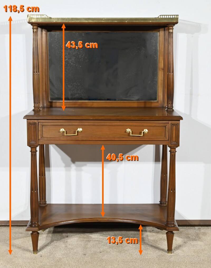 Cherrywood console table, Louis XVI style, late 19th century