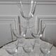 Lot of 6 crystal wine glasses engraved 50-60 years