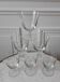 Lot of 6 crystal wine glasses engraved 50-60 years