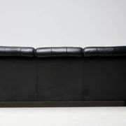 Three-seater sofa "Jupiter" in black leather by Arne Norell, Sweden, 1960.