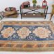 Handmade blue oushak rug 280x167cm