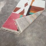 Handmade traditional natural wool rug size 140 x 260 cm