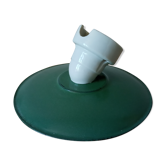 Sconce in enamelled sheet metal and porcelain