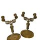 Pair of two-light candelabra in bronze, Napoleon III, late 19th century.