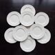 10 vintage ivory earthenware dessert plates - Marli fretwork