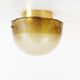 Brass and muranoglass 'Citrus' flush mount light by Hillebrand