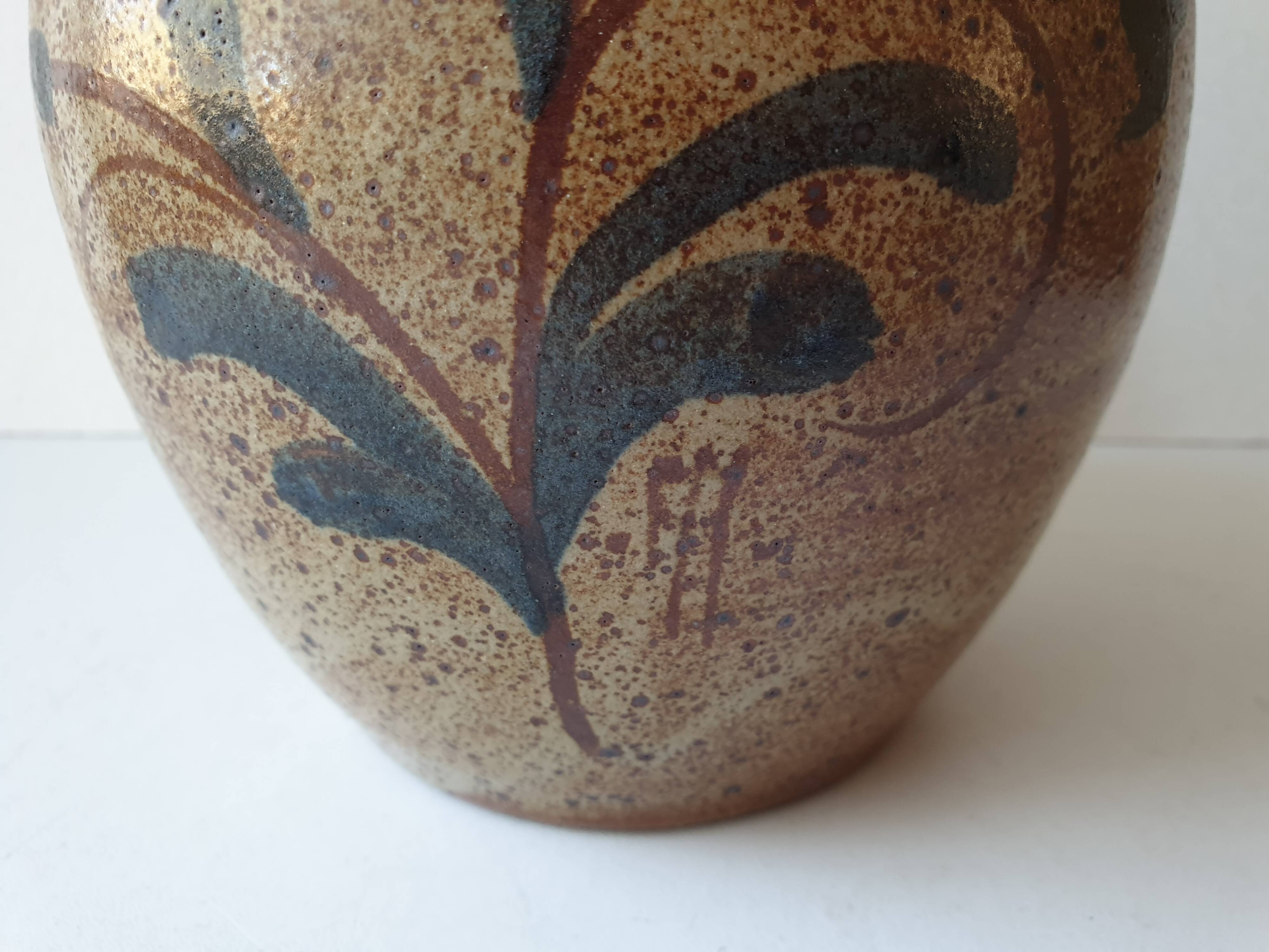 Large glazed stoneware ceramic pitcher Le refuge - 29cm