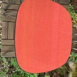 4 red Formica chairs with Eiffel legs 1950