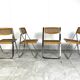 Vintage rattan folding chairs, 1970 - set of 4
