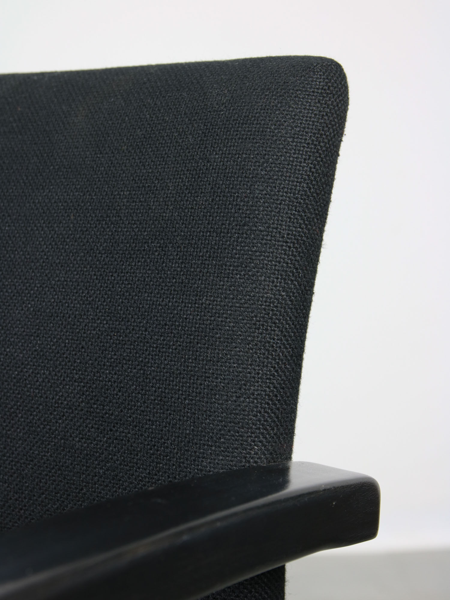 Vintage black fabric bauhaus office chair, 90s