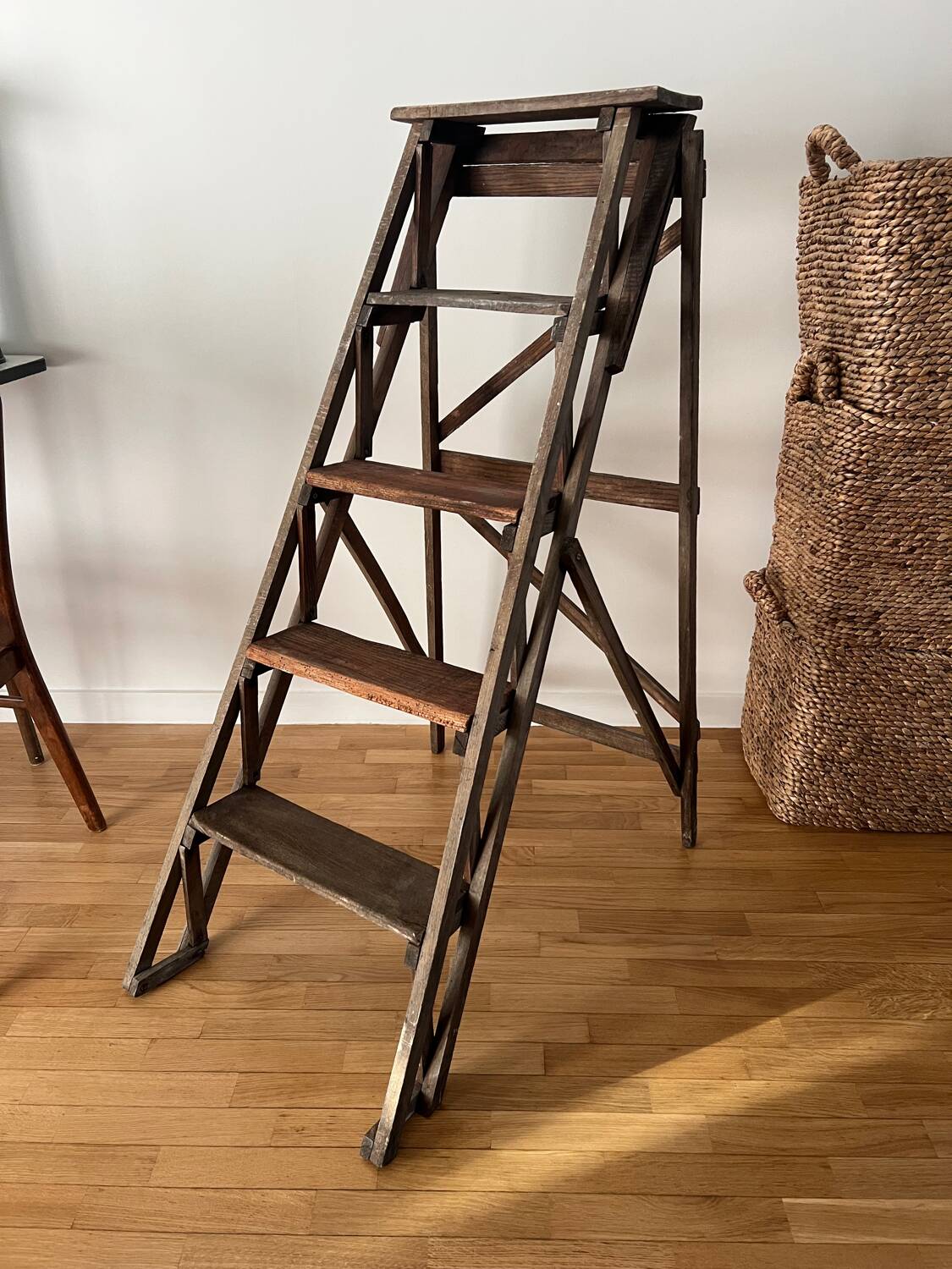 Vintage wooden stepladder