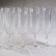 6 champagne flutes in Arques crystal