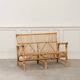 Vintage bamboo and rattan bench from the 1970s.