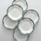 6 antique ironstone dinner plates "Lucy" Saint Amand