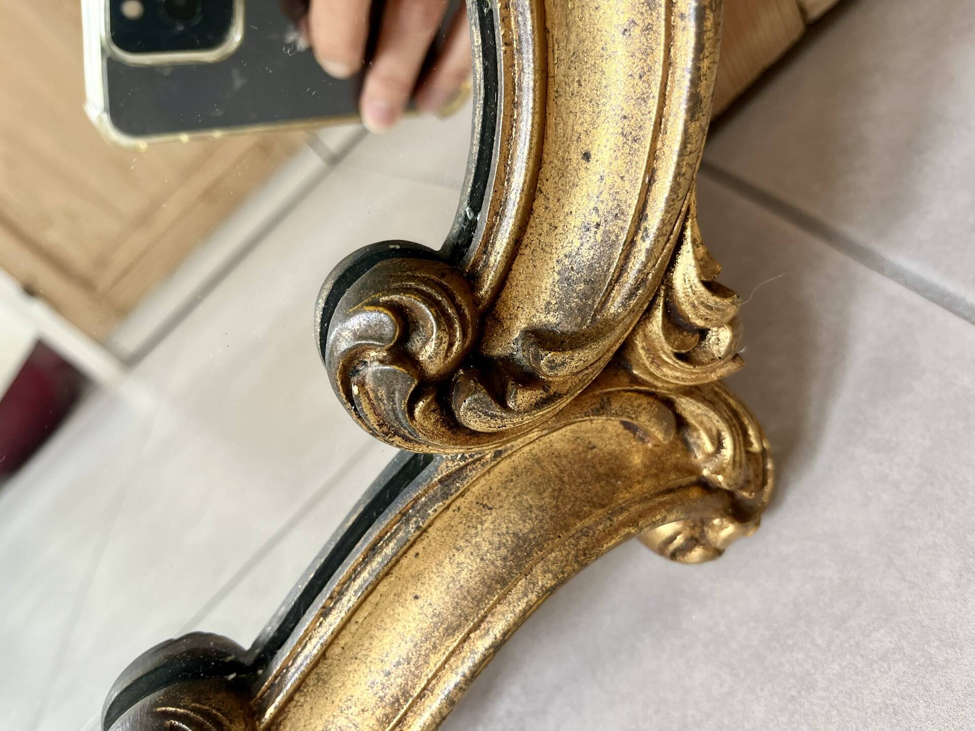 Shell mirror in Louis XV style H89cm