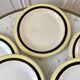 Set of 9 dessert plates salins "texas" 50s