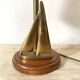 Wooden and brass sailboat marine lamp