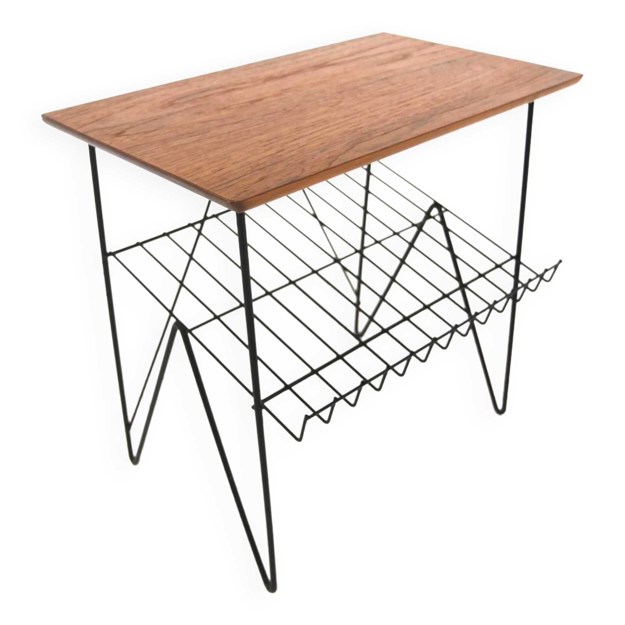 Scandinavian teak "stringbord" side table, Sweden, 1950