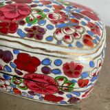 Old lacquered papier-mâché jewelry box