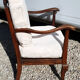 Fauteuil dossier a croisillons