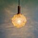 Amber bubble glass suspension trio, design H. Tynell, 1970