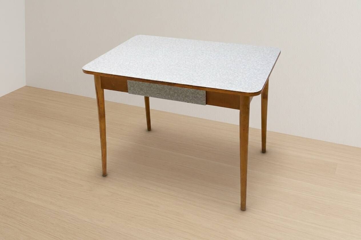 Coffee table, mid-century, formica and wood, 1960s, Czechoslovakia