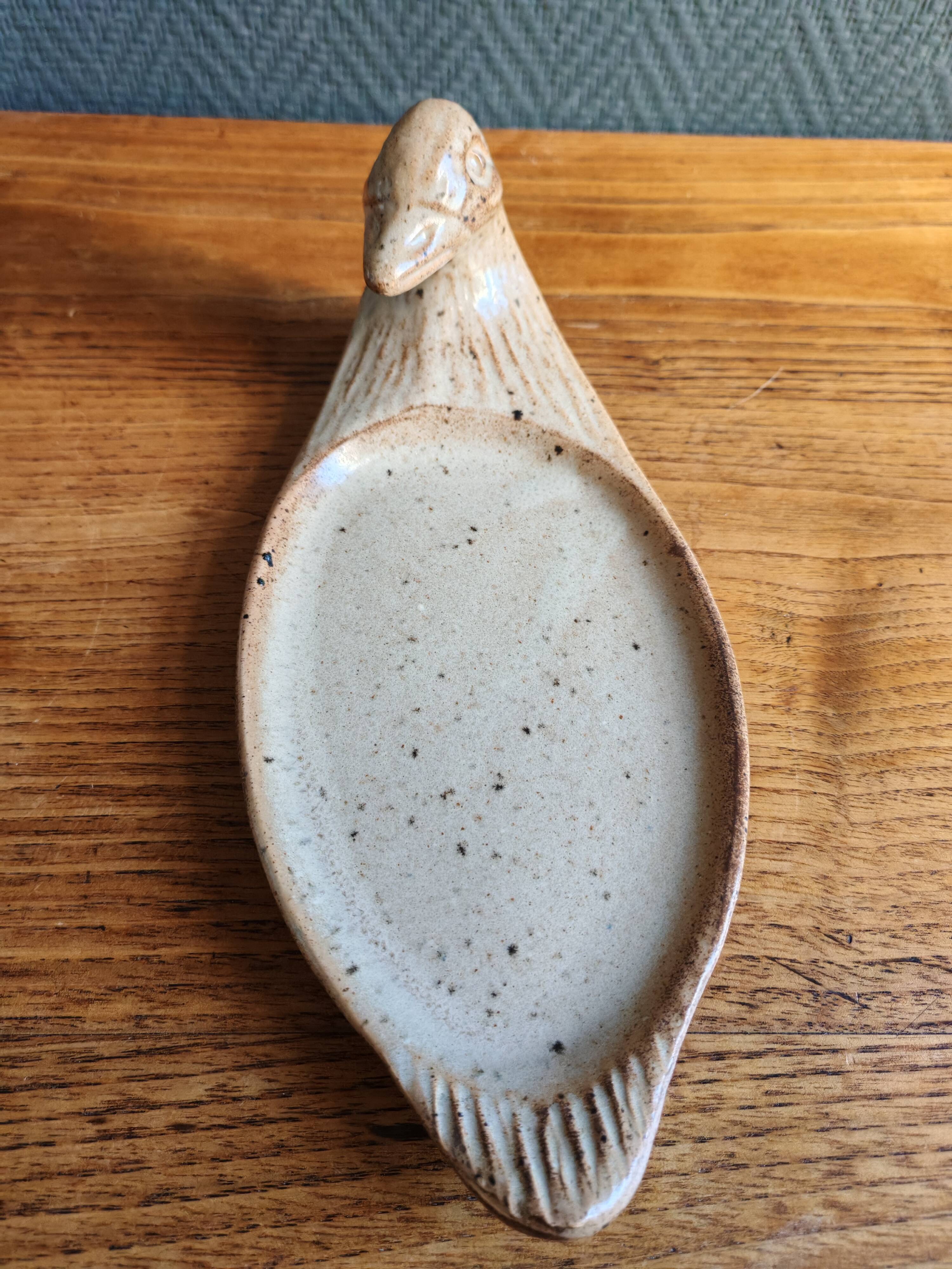 Vintage Stoneware Goose/Duck Head Serving Platter – Foie Gras Plate