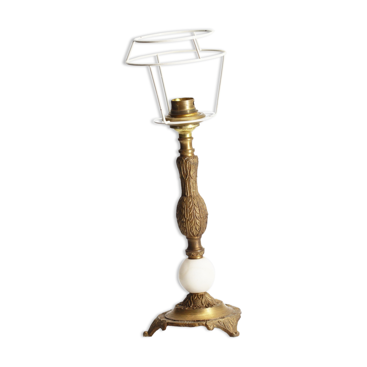 Vintage brass lamp foot