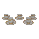 Set of Five cups and saucers,by company Epiag,circa 1920's