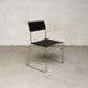 Set of 8 Italian Chairs in leather and steel, 1970