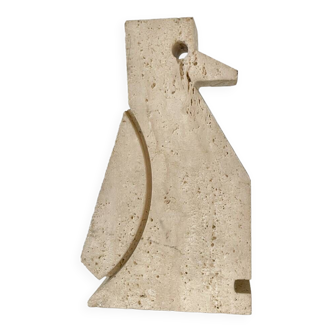 Penguin Travertine Sculpture by Fratelli Mannelli, Italy, 1970s