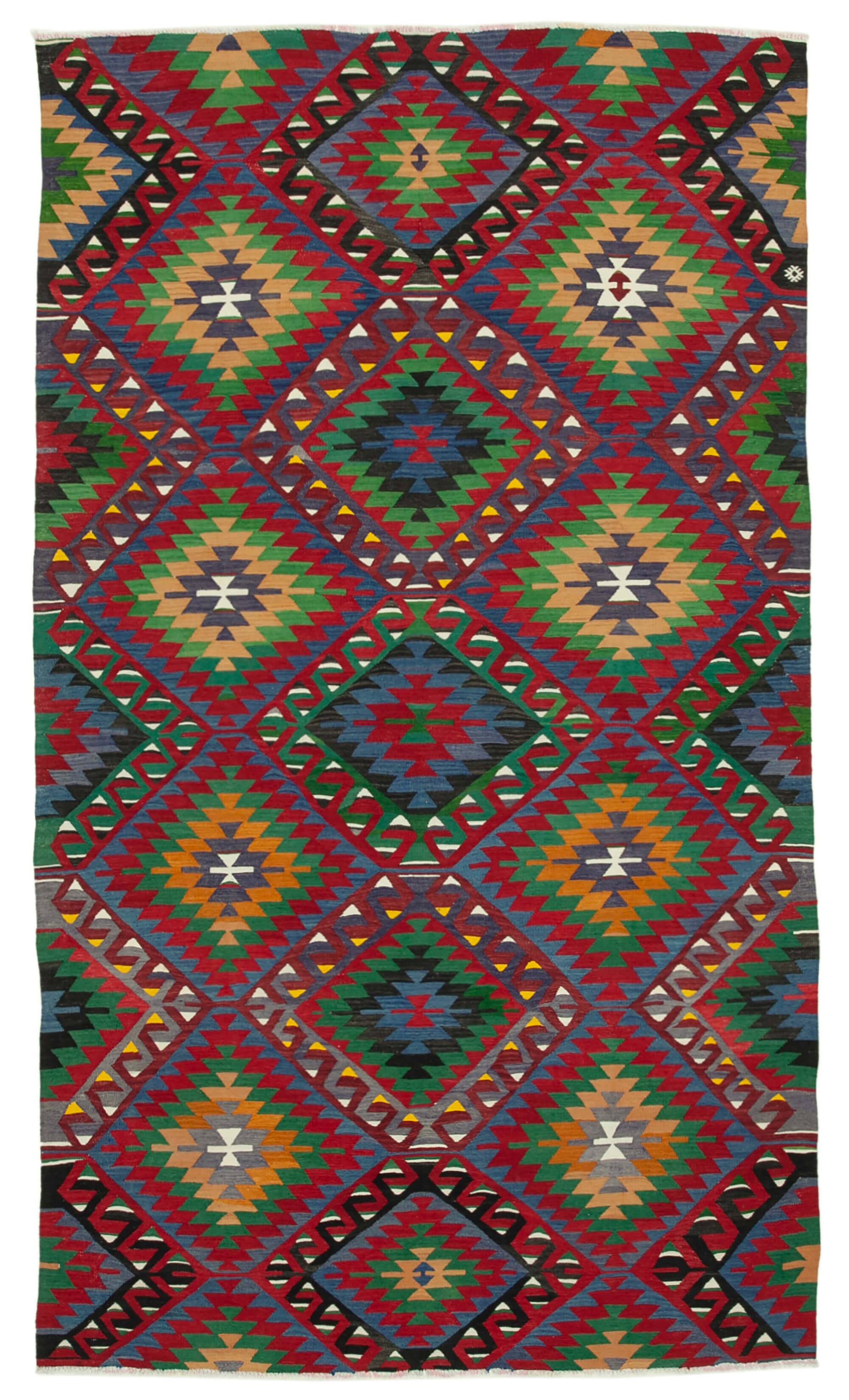 Turkish Handmade Vintage Anatolian Kilim 175 cm x 310 cm