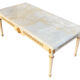 Table basse Louis XVI avec plateau marbre blanc