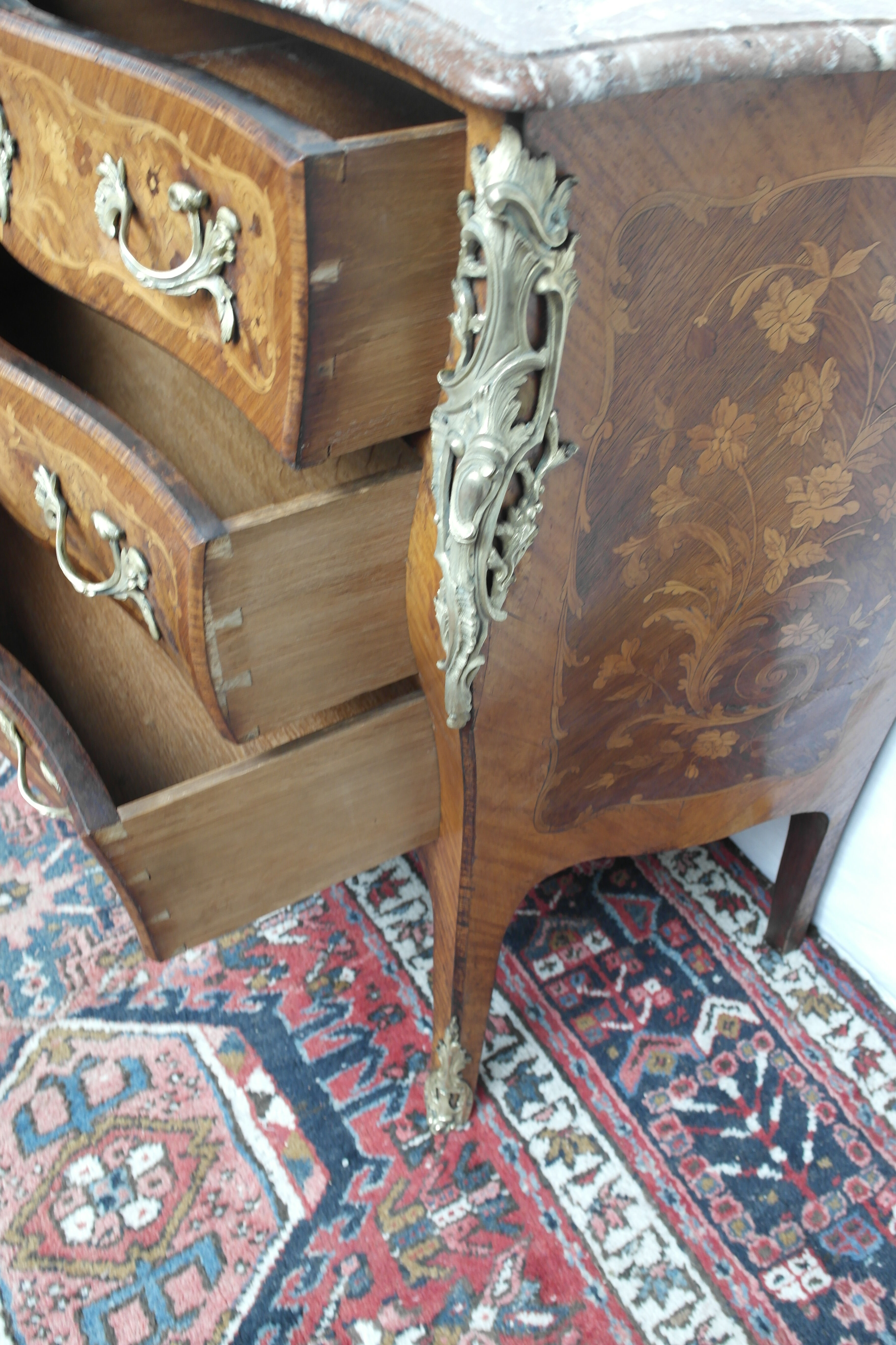 Napoleon III-era dresser in marquetry