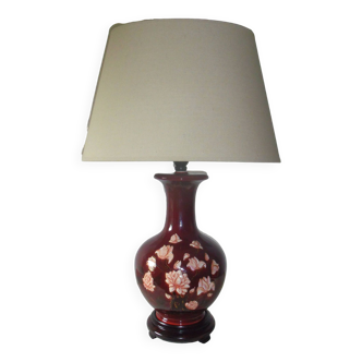 Table lamp. Faience signed M.A.D
