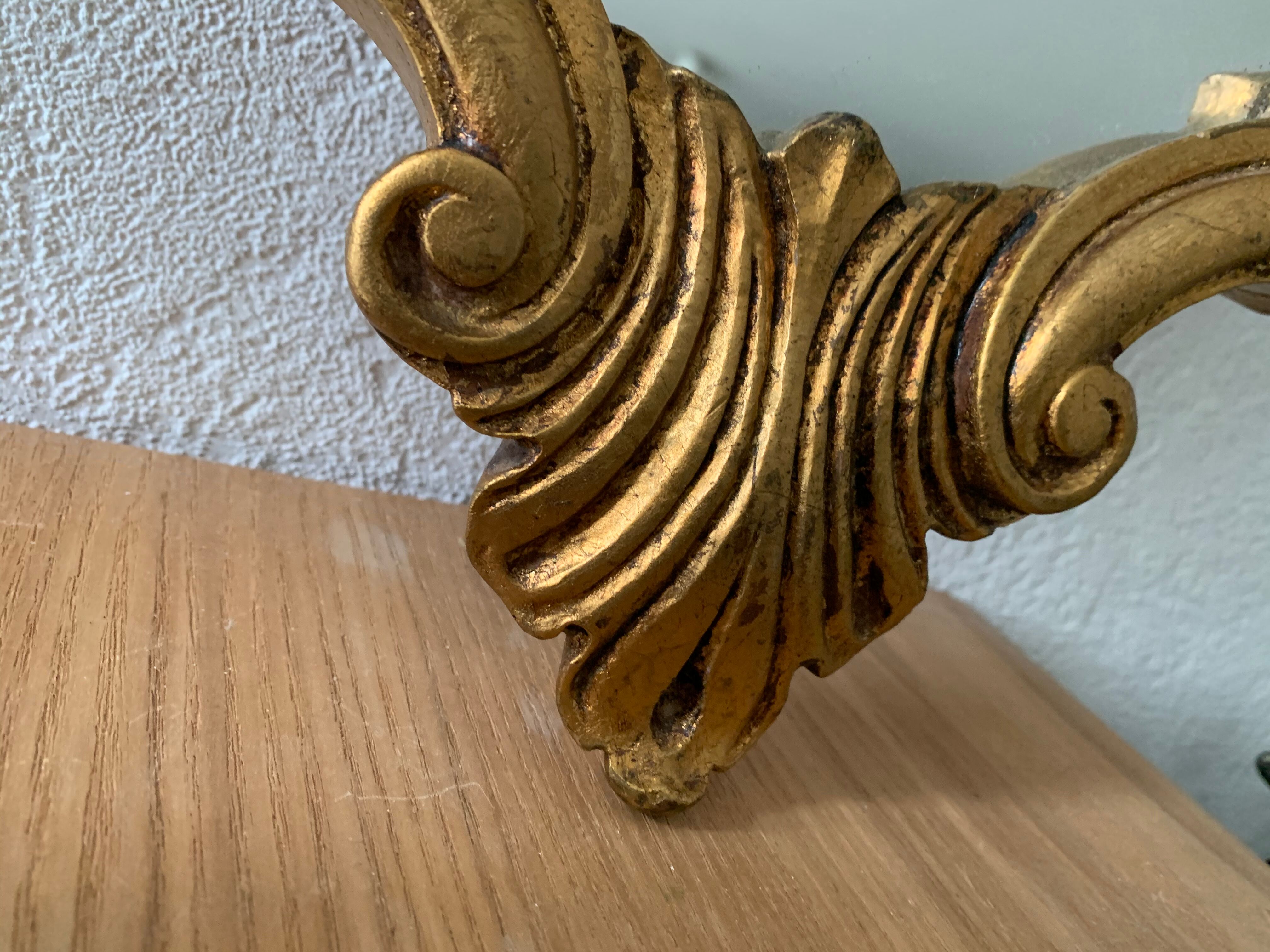 Golden frame mirror 27x50cm