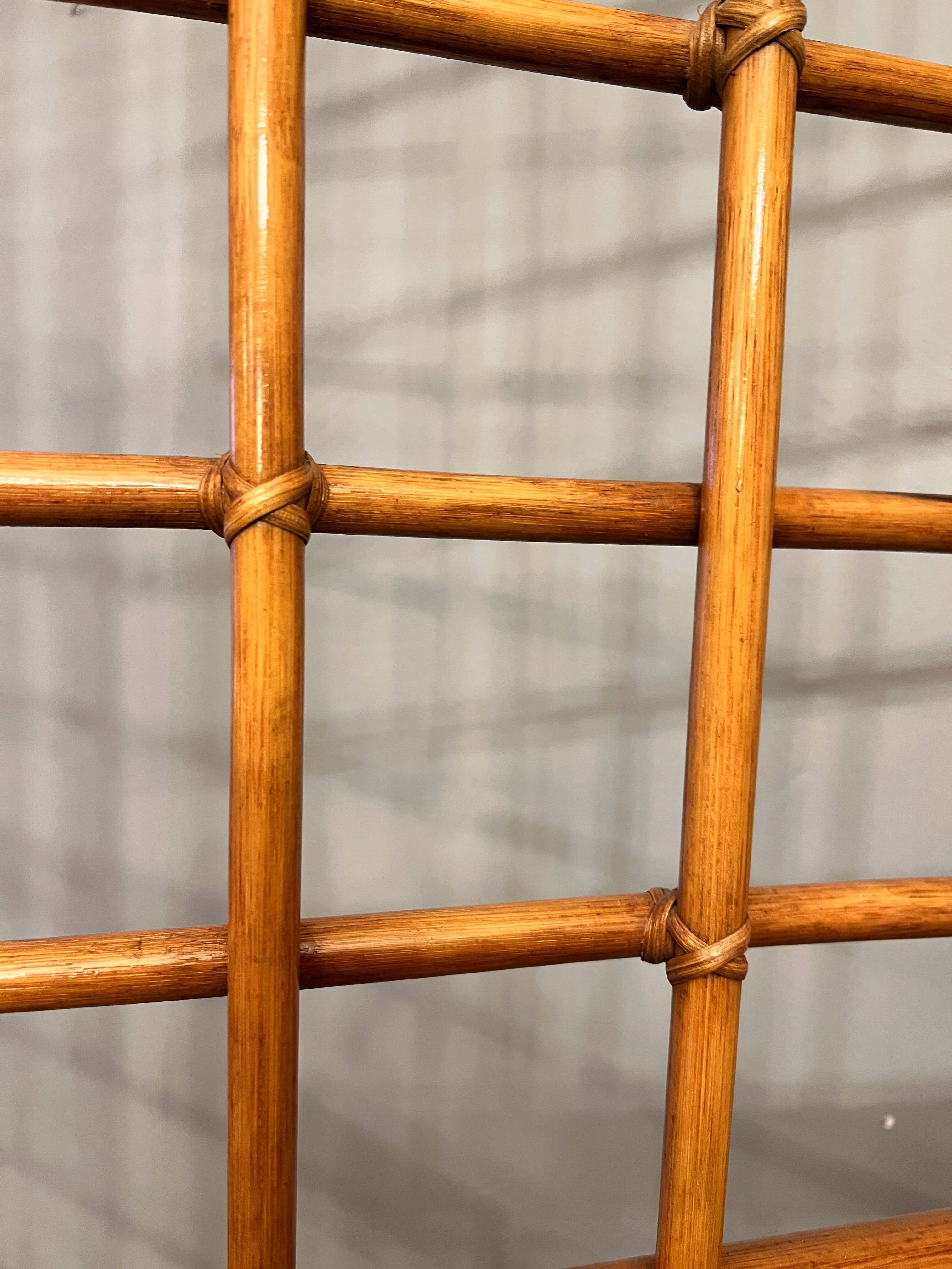 BHV - Screen three ventaux in bamboo and rattan