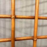 BHV - Screen three ventaux in bamboo and rattan