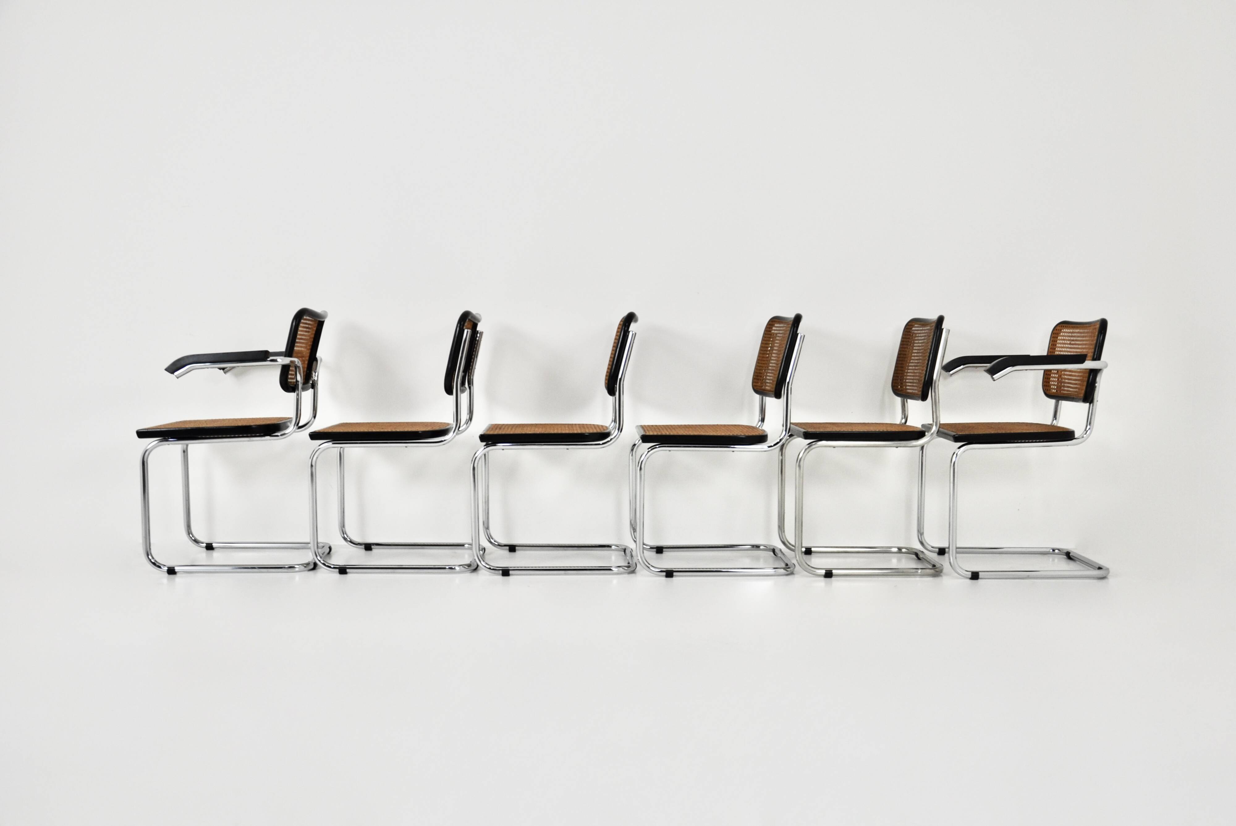 B32 Chairs by Marcel Breuer Set of 6