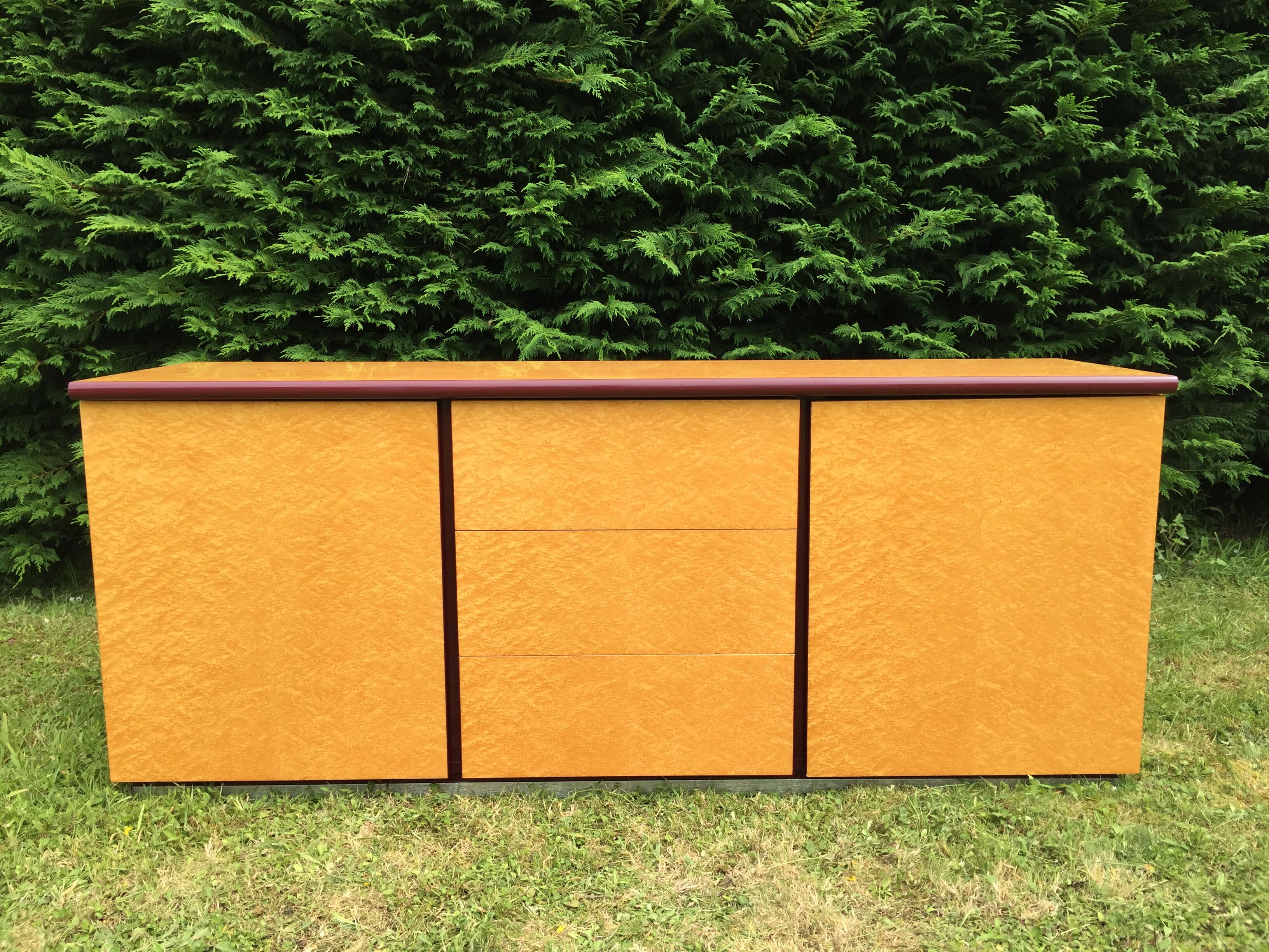 Vintage sycamore sideboard Mario Sabot 1970