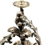 Wiskeman, pair of rococo chandelier, silver metal