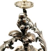 Paire de chandelier rococo, métal argenté