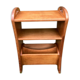 Magazine holder end of sofa 40s oak