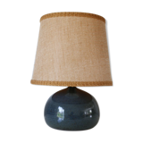 Blue ceramic lamp with lampshade