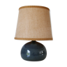 Blue ceramic lamp with lampshade