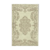 Handwoven anatolian beige rug 202 cm x 312 cm